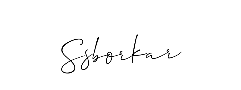 Also we have Ssborkar name is the best signature style. Create professional handwritten signature collection using Allison_Script autograph style. Ssborkar signature style 2 images and pictures png