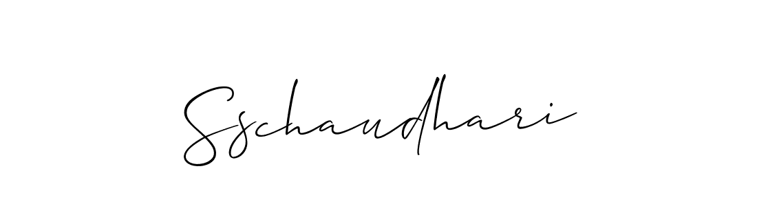 Use a signature maker to create a handwritten signature online. With this signature software, you can design (Allison_Script) your own signature for name Sschaudhari. Sschaudhari signature style 2 images and pictures png