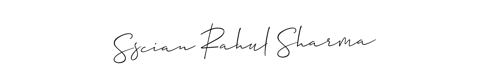 if you are searching for the best signature style for your name Sscian Rahul Sharma. so please give up your signature search. here we have designed multiple signature styles  using Allison_Script. Sscian Rahul Sharma signature style 2 images and pictures png