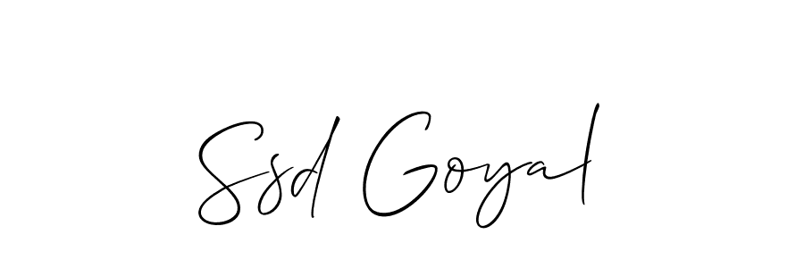 Ssd Goyal stylish signature style. Best Handwritten Sign (Allison_Script) for my name. Handwritten Signature Collection Ideas for my name Ssd Goyal. Ssd Goyal signature style 2 images and pictures png