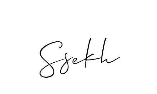 Allison_Script is a professional signature style that is perfect for those who want to add a touch of class to their signature. It is also a great choice for those who want to make their signature more unique. Get Ssekh name to fancy signature for free. Ssekh signature style 2 images and pictures png