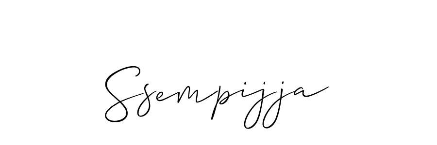 Design your own signature with our free online signature maker. With this signature software, you can create a handwritten (Allison_Script) signature for name Ssempijja. Ssempijja signature style 2 images and pictures png