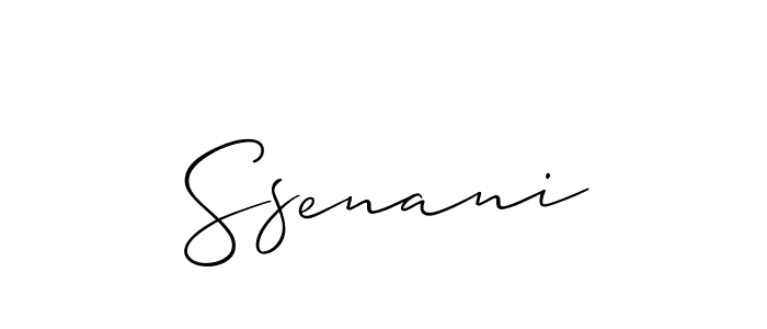 Make a beautiful signature design for name Ssenani. With this signature (Allison_Script) style, you can create a handwritten signature for free. Ssenani signature style 2 images and pictures png