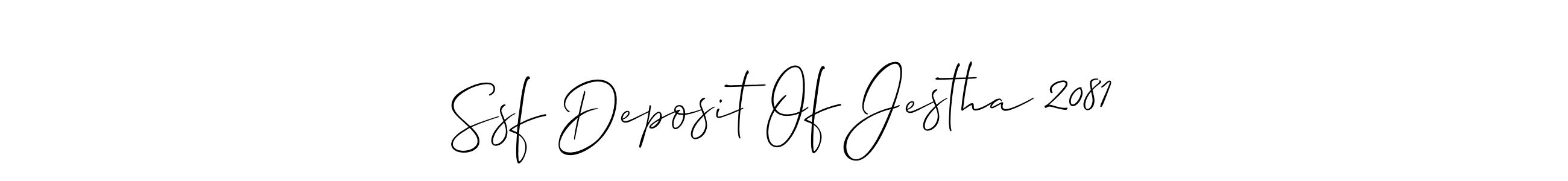 The best way (Allison_Script) to make a short signature is to pick only two or three words in your name. The name Ssf Deposit Of Jestha 2081 include a total of six letters. For converting this name. Ssf Deposit Of Jestha 2081 signature style 2 images and pictures png