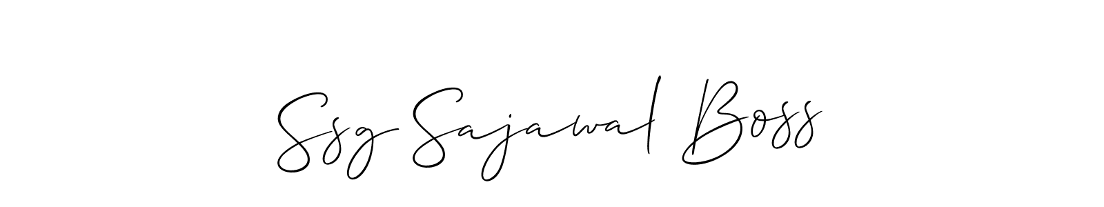 It looks lik you need a new signature style for name Ssg Sajawal Boss. Design unique handwritten (Allison_Script) signature with our free signature maker in just a few clicks. Ssg Sajawal Boss signature style 2 images and pictures png