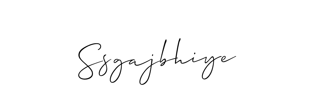 Make a beautiful signature design for name Ssgajbhiye. With this signature (Allison_Script) style, you can create a handwritten signature for free. Ssgajbhiye signature style 2 images and pictures png