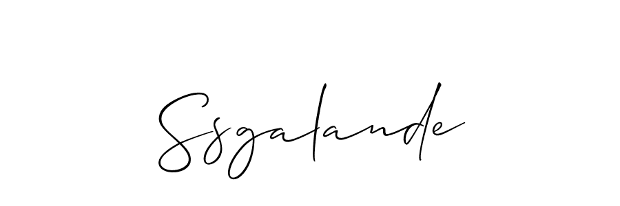 Allison_Script is a professional signature style that is perfect for those who want to add a touch of class to their signature. It is also a great choice for those who want to make their signature more unique. Get Ssgalande name to fancy signature for free. Ssgalande signature style 2 images and pictures png