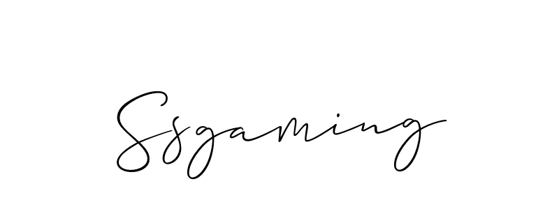 Create a beautiful signature design for name Ssgaming. With this signature (Allison_Script) fonts, you can make a handwritten signature for free. Ssgaming signature style 2 images and pictures png