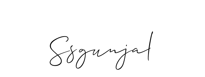 Design your own signature with our free online signature maker. With this signature software, you can create a handwritten (Allison_Script) signature for name Ssgunjal. Ssgunjal signature style 2 images and pictures png