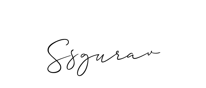 Design your own signature with our free online signature maker. With this signature software, you can create a handwritten (Allison_Script) signature for name Ssgurav. Ssgurav signature style 2 images and pictures png