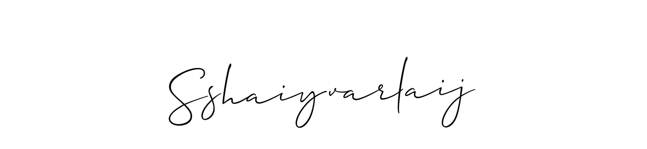 if you are searching for the best signature style for your name Sshaiyvarlaij. so please give up your signature search. here we have designed multiple signature styles  using Allison_Script. Sshaiyvarlaij signature style 2 images and pictures png