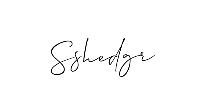 It looks lik you need a new signature style for name Sshedgr. Design unique handwritten (Allison_Script) signature with our free signature maker in just a few clicks. Sshedgr signature style 2 images and pictures png