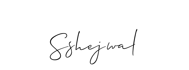 The best way (Allison_Script) to make a short signature is to pick only two or three words in your name. The name Sshejwal include a total of six letters. For converting this name. Sshejwal signature style 2 images and pictures png