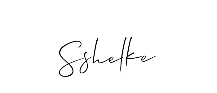 Allison_Script is a professional signature style that is perfect for those who want to add a touch of class to their signature. It is also a great choice for those who want to make their signature more unique. Get Sshelke name to fancy signature for free. Sshelke signature style 2 images and pictures png