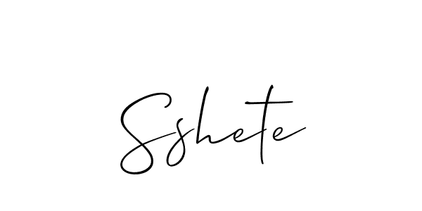 Create a beautiful signature design for name Sshete. With this signature (Allison_Script) fonts, you can make a handwritten signature for free. Sshete signature style 2 images and pictures png