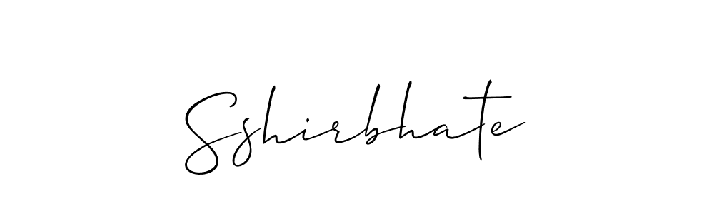 Allison_Script is a professional signature style that is perfect for those who want to add a touch of class to their signature. It is also a great choice for those who want to make their signature more unique. Get Sshirbhate name to fancy signature for free. Sshirbhate signature style 2 images and pictures png