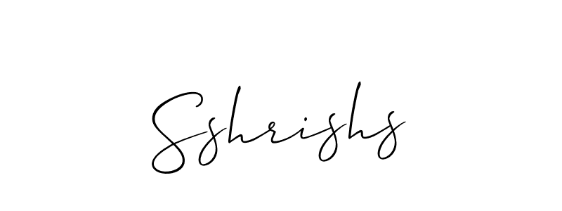 Also we have Sshrishs name is the best signature style. Create professional handwritten signature collection using Allison_Script autograph style. Sshrishs signature style 2 images and pictures png