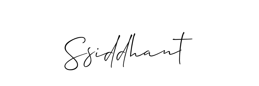 Make a beautiful signature design for name Ssiddhant. With this signature (Allison_Script) style, you can create a handwritten signature for free. Ssiddhant signature style 2 images and pictures png