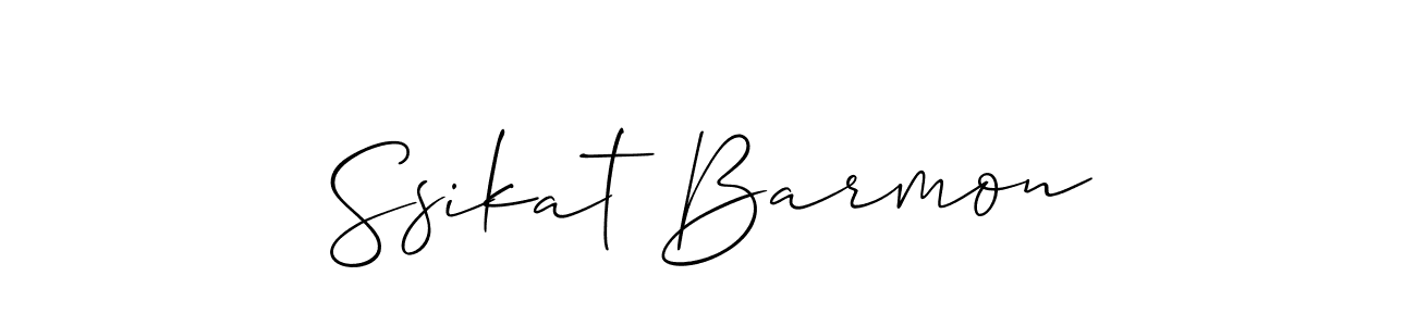 Similarly Allison_Script is the best handwritten signature design. Signature creator online .You can use it as an online autograph creator for name Ssikat Barmon. Ssikat Barmon signature style 2 images and pictures png