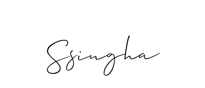 Ssingha stylish signature style. Best Handwritten Sign (Allison_Script) for my name. Handwritten Signature Collection Ideas for my name Ssingha. Ssingha signature style 2 images and pictures png