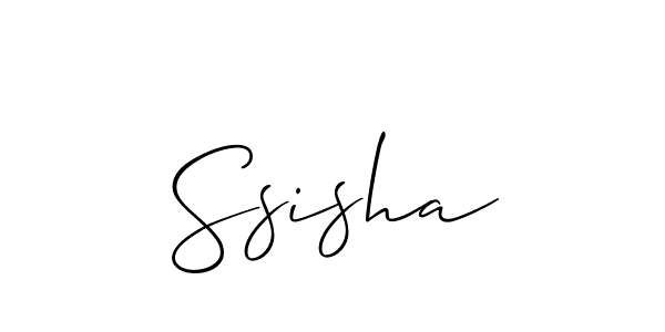 Make a beautiful signature design for name Ssisha. With this signature (Allison_Script) style, you can create a handwritten signature for free. Ssisha signature style 2 images and pictures png