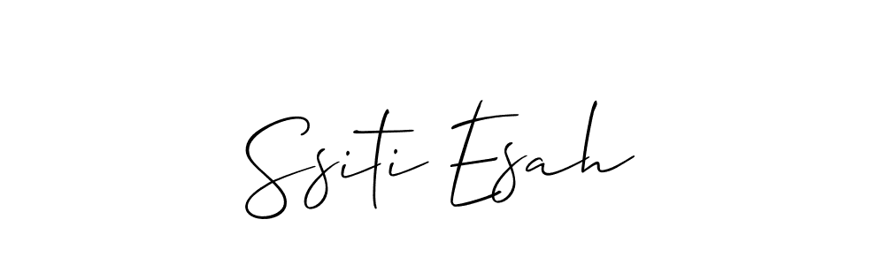 How to make Ssiti Esah name signature. Use Allison_Script style for creating short signs online. This is the latest handwritten sign. Ssiti Esah signature style 2 images and pictures png