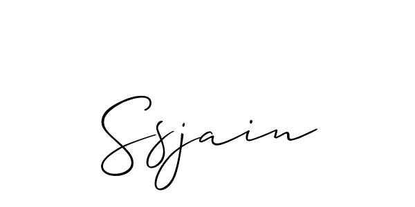 Design your own signature with our free online signature maker. With this signature software, you can create a handwritten (Allison_Script) signature for name Ssjain. Ssjain signature style 2 images and pictures png