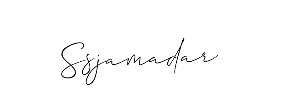 Design your own signature with our free online signature maker. With this signature software, you can create a handwritten (Allison_Script) signature for name Ssjamadar. Ssjamadar signature style 2 images and pictures png