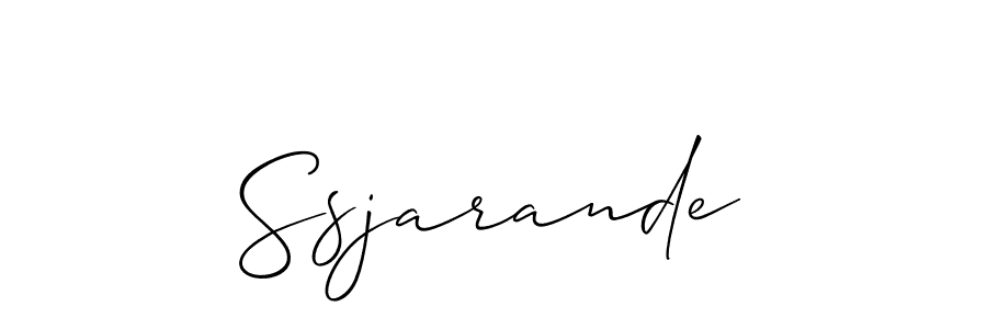 Use a signature maker to create a handwritten signature online. With this signature software, you can design (Allison_Script) your own signature for name Ssjarande. Ssjarande signature style 2 images and pictures png