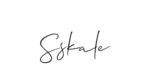 How to make Sskale signature? Allison_Script is a professional autograph style. Create handwritten signature for Sskale name. Sskale signature style 2 images and pictures png