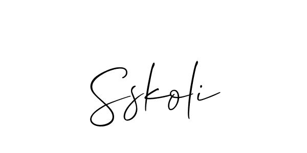 Similarly Allison_Script is the best handwritten signature design. Signature creator online .You can use it as an online autograph creator for name Sskoli. Sskoli signature style 2 images and pictures png