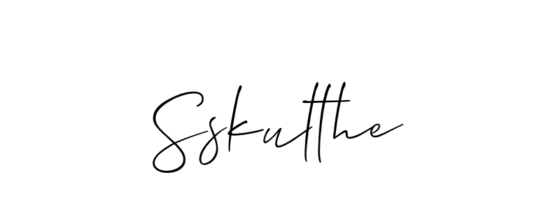 Create a beautiful signature design for name Sskulthe. With this signature (Allison_Script) fonts, you can make a handwritten signature for free. Sskulthe signature style 2 images and pictures png