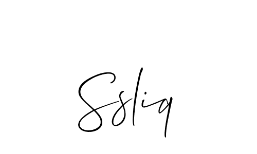 Create a beautiful signature design for name Ssliq. With this signature (Allison_Script) fonts, you can make a handwritten signature for free. Ssliq signature style 2 images and pictures png