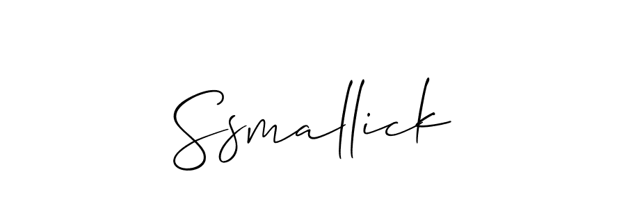 It looks lik you need a new signature style for name Ssmallick. Design unique handwritten (Allison_Script) signature with our free signature maker in just a few clicks. Ssmallick signature style 2 images and pictures png
