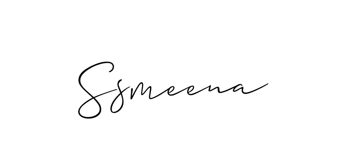 Ssmeena stylish signature style. Best Handwritten Sign (Allison_Script) for my name. Handwritten Signature Collection Ideas for my name Ssmeena. Ssmeena signature style 2 images and pictures png