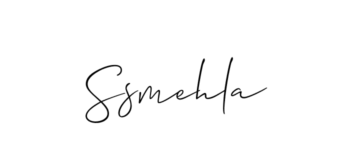 Design your own signature with our free online signature maker. With this signature software, you can create a handwritten (Allison_Script) signature for name Ssmehla. Ssmehla signature style 2 images and pictures png