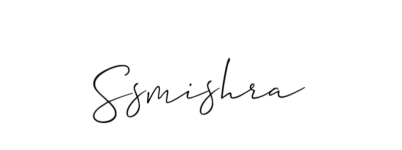 Make a short Ssmishra signature style. Manage your documents anywhere anytime using Allison_Script. Create and add eSignatures, submit forms, share and send files easily. Ssmishra signature style 2 images and pictures png