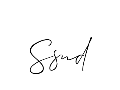 The best way (Allison_Script) to make a short signature is to pick only two or three words in your name. The name Ssnd include a total of six letters. For converting this name. Ssnd signature style 2 images and pictures png