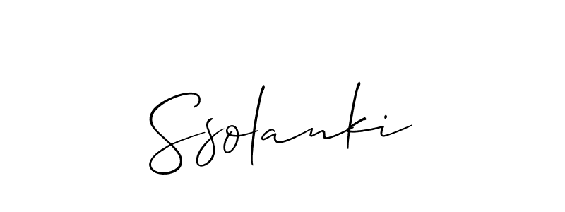 Use a signature maker to create a handwritten signature online. With this signature software, you can design (Allison_Script) your own signature for name Ssolanki. Ssolanki signature style 2 images and pictures png