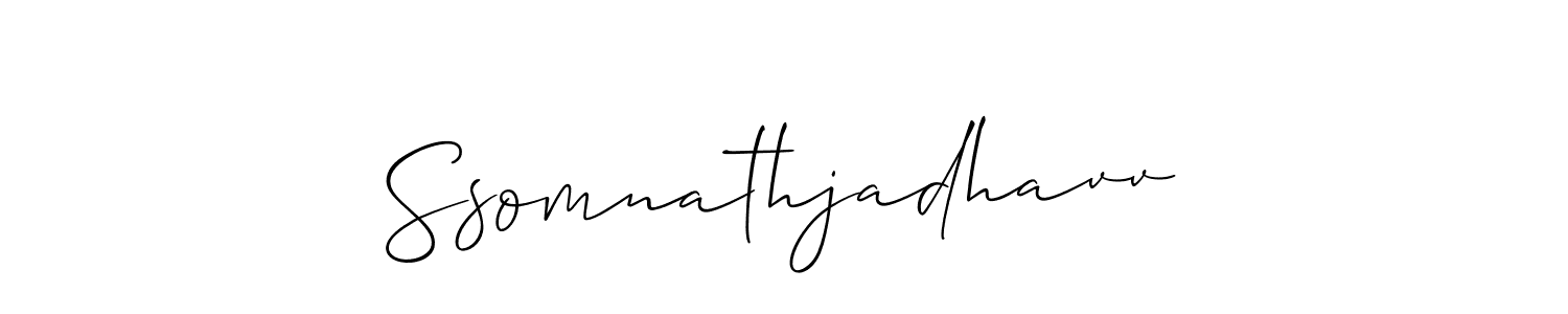 You can use this online signature creator to create a handwritten signature for the name Ssomnathjadhavv. This is the best online autograph maker. Ssomnathjadhavv signature style 2 images and pictures png