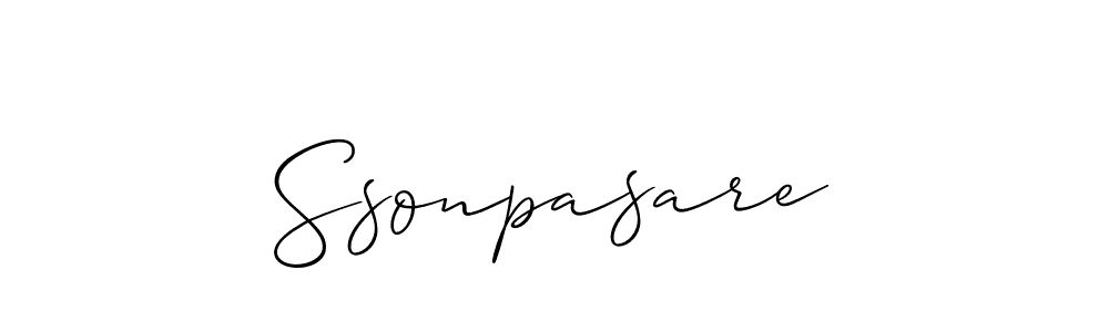 Create a beautiful signature design for name Ssonpasare. With this signature (Allison_Script) fonts, you can make a handwritten signature for free. Ssonpasare signature style 2 images and pictures png