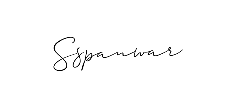 You should practise on your own different ways (Allison_Script) to write your name (Sspanwar) in signature. don't let someone else do it for you. Sspanwar signature style 2 images and pictures png