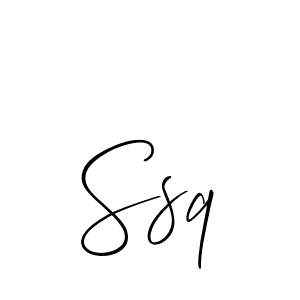 How to make Ssq signature? Allison_Script is a professional autograph style. Create handwritten signature for Ssq name. Ssq signature style 2 images and pictures png