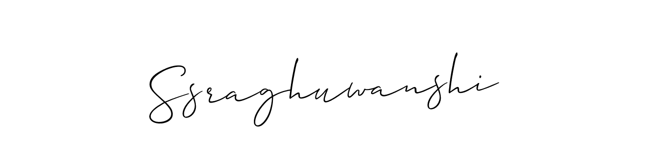 Create a beautiful signature design for name Ssraghuwanshi. With this signature (Allison_Script) fonts, you can make a handwritten signature for free. Ssraghuwanshi signature style 2 images and pictures png