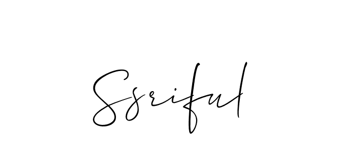 Create a beautiful signature design for name Ssriful. With this signature (Allison_Script) fonts, you can make a handwritten signature for free. Ssriful signature style 2 images and pictures png