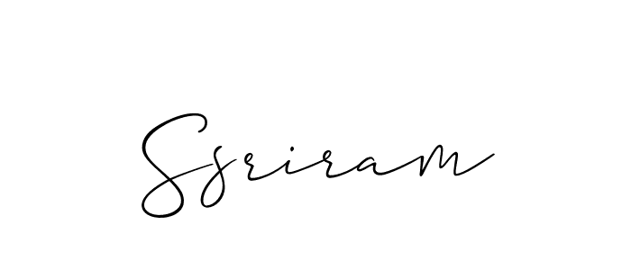Create a beautiful signature design for name Ssriram. With this signature (Allison_Script) fonts, you can make a handwritten signature for free. Ssriram signature style 2 images and pictures png