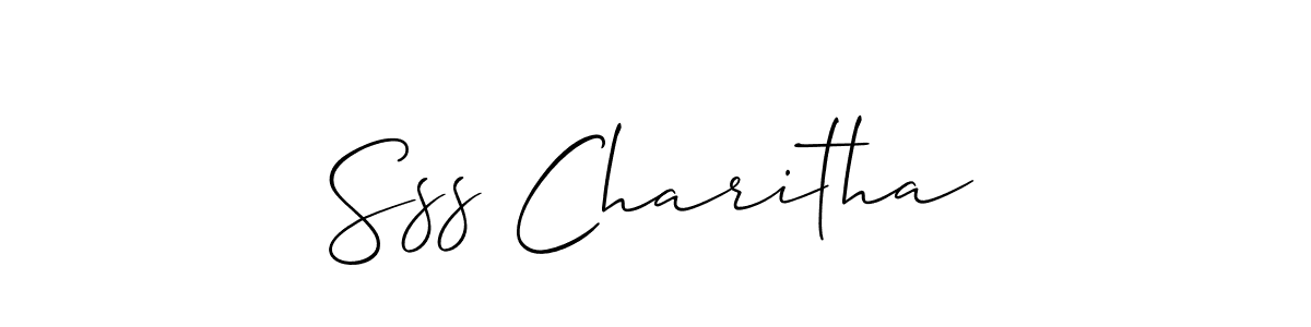 Similarly Allison_Script is the best handwritten signature design. Signature creator online .You can use it as an online autograph creator for name Sss Charitha. Sss Charitha signature style 2 images and pictures png