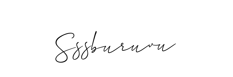Allison_Script is a professional signature style that is perfect for those who want to add a touch of class to their signature. It is also a great choice for those who want to make their signature more unique. Get Sssburuvu name to fancy signature for free. Sssburuvu signature style 2 images and pictures png