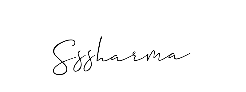 Also we have Sssharma name is the best signature style. Create professional handwritten signature collection using Allison_Script autograph style. Sssharma signature style 2 images and pictures png