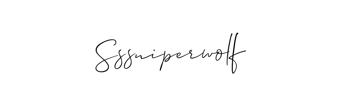 Also we have Sssniperwolf name is the best signature style. Create professional handwritten signature collection using Allison_Script autograph style. Sssniperwolf signature style 2 images and pictures png